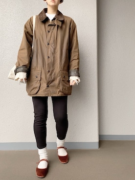 「SVEC（シュベック）のカンフーシューズ kung fu Shoes / ストラップパンプス（バレエシューズ）」を使った、ぷにさん（レディース・165cm）の冬コーディネート