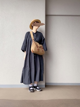 「UNIQLO（ユニクロ）のアイテム（ワンピース/ドレス）」を使った、ぷにさん（レディース・165cm）の夏コーディネート