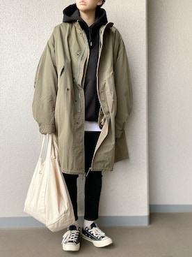 「L.L.Bean（エルエルビーン）のアイテム（バッグ）」を使った、ぷにさん（レディース・165cm）の冬コーディネート