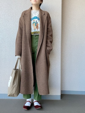 「HOOK（フック）のアイテム（スウェット）」を使った、ぷにさん（レディース・165cm）の冬コーディネート