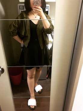 「Abercrombie&Fitch（アバークロンビーアンドフィッチ）のアイテム（スカート）」を使った、テンちゃんさん（レディース・158cm）の春コーディネート