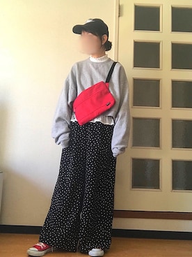 「HANES（ヘインズ）のアイテム（スウェット）」を使った、*orange*さん（レディース・150cm）の春コーディネート