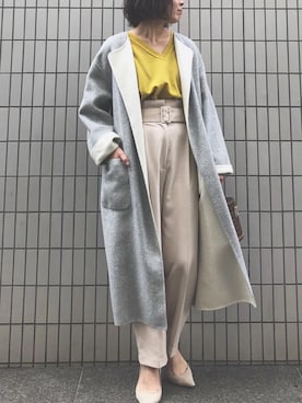 「Doux archives（ドゥアルシーヴ）のアイテム（その他アウター）」を使った、yuri さん（レディース・162cm）の秋コーディネート