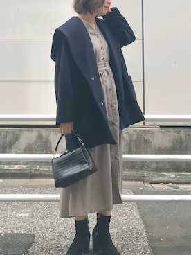 「Doux archives（ドゥアルシーヴ）のアイテム（その他アウター）」を使った、yuri さん（レディース・162cm）の冬コーディネート
