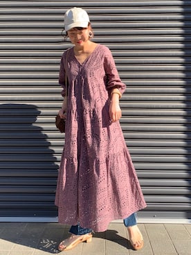 「Doux archives（ドゥアルシーヴ）のアイテム（帽子）」を使った、yuri さん（レディース・162cm）の春コーディネート