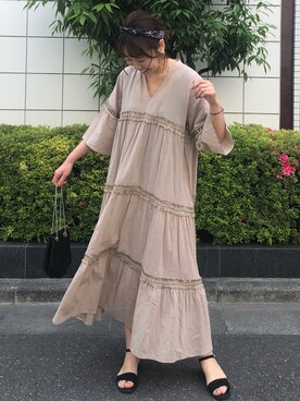Doux Archives ドゥアルシーヴ の コットン楊柳ボヘミアンワンピース ワンピース Wear