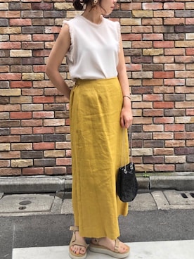 「Teva（テバ）のTeva/テバ/FLATFORM UNIVERSAL（サンダル）」を使った、yuri さん（レディース・163cm）の夏コーディネート