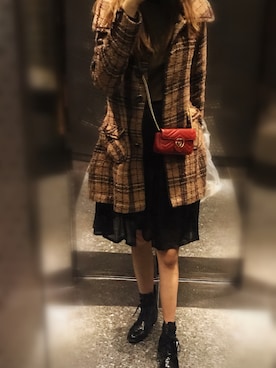 「axes femme（アクシーズファム）のアイテム（ダッフルコート）」を使った、Schillinghuggedさん（レディース・165cm）の秋コーディネート