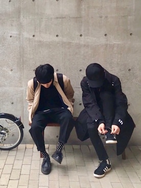 「adidasジャージ」｜「アイテム（ブルゾン）」を使った、Kazuさん（メンズ・178cm）の春コーディネート