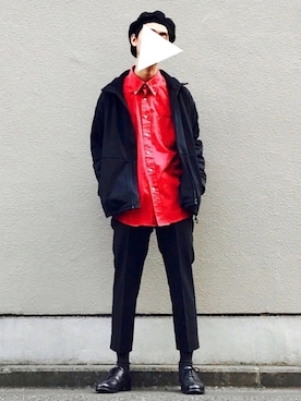 「ハンチング」｜「アイテム（雑誌）」を使った、Kazuさん（メンズ・178cm）の春コーディネート