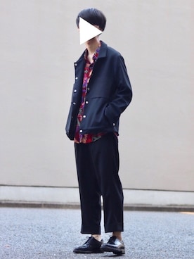 「CASPER JOHN（キャスパージョン）のアイテム（ブルゾン）」を使った、Kazuさん（メンズ・178cm）の春コーディネート