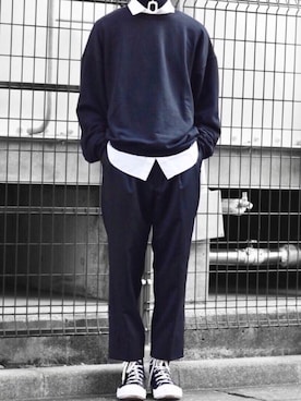 「HARE（ハレ）のアイテム（スウェット）」を使った、Kazuさん（メンズ・178cm）の秋コーディネート