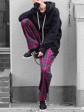「DRKSHDW（ダークシャドウ）のアイテム」を使った、Kazuさん（メンズ・178cm）の春コーディネート