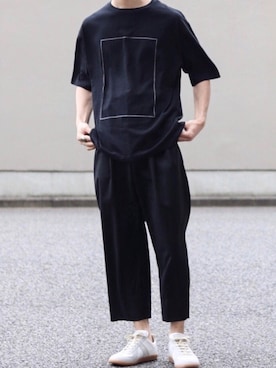 「JOHN LAWRENCE SULLIVAN（ジョンローレンスサリバン）のアイテム（パンツ）」を使った、Kazuさん（メンズ・178cm）の春コーディネート