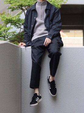 Kazuさんの「WOOL PLEATED PANTS」を使ったコーディネート