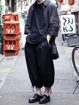 「my beautiful landlet（マイビューティフルランドレット）のアイテム（トップス）」を使った、Kazuさん（メンズ・178cm）の春コーディネート