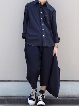 「DRKSHDW（ダークシャドウ）のアイテム」を使った、Kazuさん（メンズ・178cm）の夏コーディネート