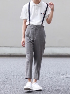 「メゾン キツネ(MAISON KITSUNE)」｜Kazuさん（メンズ・178cm）の秋コーディネート
