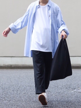 Kazuさんの「WOOL PLEATED PANTS」を使ったコーディネート