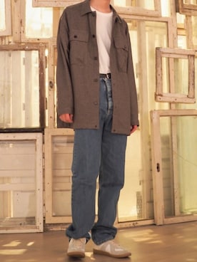 「Johnbull Private labo（ジョンブルプライベートラボ）のアイテム（ジャケット/アウター）」を使った、Kazuさん（メンズ・178cm）の秋コーディネート