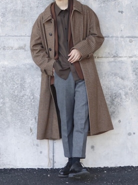 「ブラウンジャケット」｜「アイテム（ジャケット/アウター）」を使った、Kazuさん（メンズ・178cm）の秋コーディネート