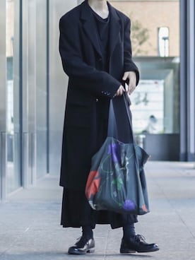「Yohji Yamamoto POUR HOMME（ヨウジヤマモトプールオム）のアイテム（ジャケット/アウター）」を使った、Kazuさん（メンズ・178cm）の秋コーディネート