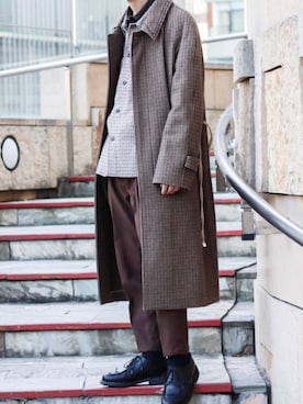 「N.HOOLYWOOD（N.ハリウッド）のアイテム（トップス）」を使った、Kazuさん（メンズ・178cm）の冬コーディネート