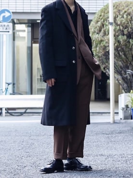 「THEE（シー）のアイテム」を使った、Kazuさん（メンズ・178cm）の冬コーディネート