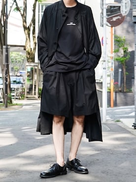 「Yohji Yamamoto POUR HOMME（ヨウジヤマモトプールオム）のアイテム（ジャケット/アウター）」を使った、Kazuさん（メンズ・178cm）の春コーディネート