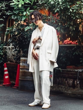 「Saint Laurent（サンローラン）のアイテム」を使った、Kazuさん（メンズ・178cm）の秋コーディネート