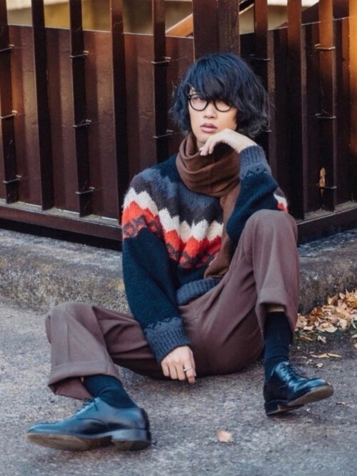 Kazuさんのマフラーを使ったコーディネート Zozotown