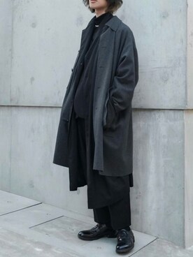 Kazuさんの「WOOL PLEATED PANTS」を使ったコーディネート