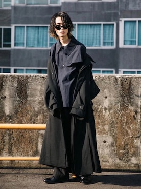 「Yohji Yamamoto POUR HOMME（ヨウジヤマモトプールオム）のアイテム（ジャケット/アウター）」を使った、Kazuさん（メンズ・178cm）の春コーディネート