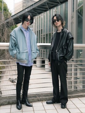 「Saint Laurent（サンローラン）のアイテム」を使った、Kazuさん（メンズ・178cm）の春コーディネート