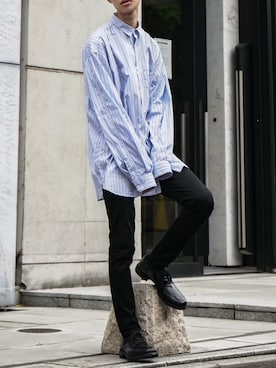 「LAD MUSICIAN（ラッドミュージシャン）のアイテム（パンツ）」を使った、Kazuさん（メンズ・178cm）の夏コーディネート