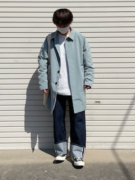 「URBAN RESEARCH（アーバンリサーチ）のアイテム（ステンカラーコート）」を使った、yumaさん（レディース・167cm）の春コーディネート