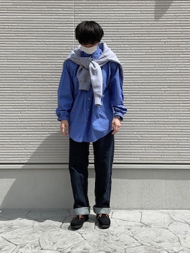 「FLIP THE SCRIPT（フリップザスクリプト）のアイテム（スウェット）」を使った、yumaさん（レディース・167cm）の春コーディネート