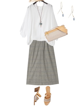 「cuff（カフ）のアイテム」を使った、SAKIさん（レディース・158cm）の春コーディネート