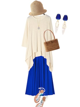 「TABASA（タバサ）のアイテム」を使った、SAKIさん（レディース・158cm）の夏コーディネート