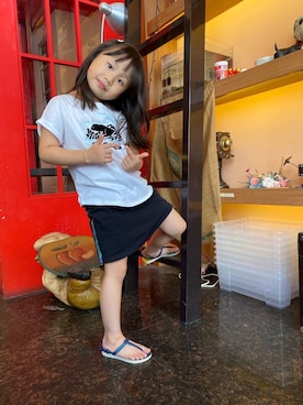 「roots（ルーツ）のアイテム（トップス）」を使った、yonex729さん（キッズ・110cm）の夏コーディネート