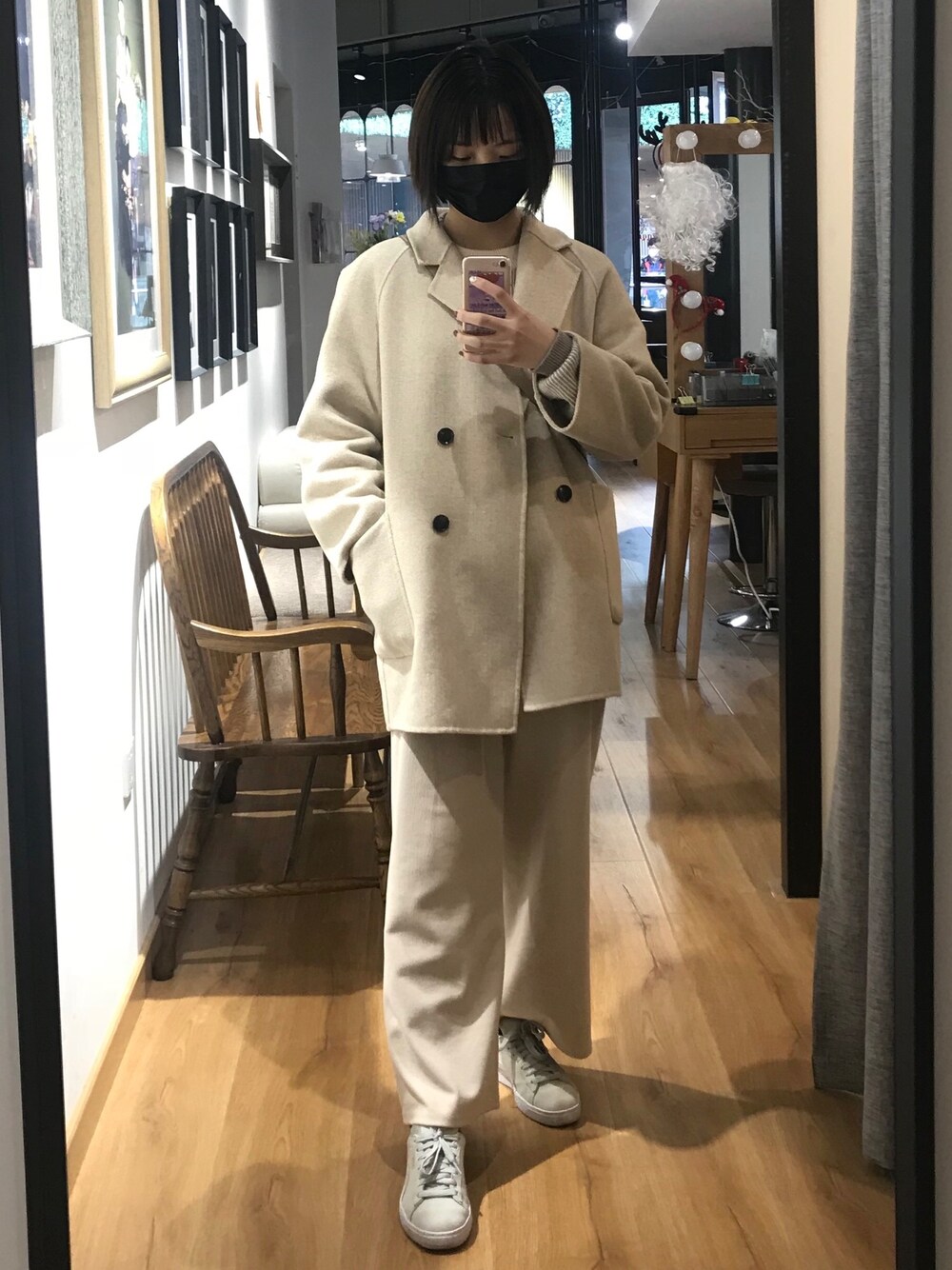 「PUMAのアイテム（スニーカー、グリーン系）」を使った、silverさん（レディース・166cm）の春コーディネートの1枚目の写真