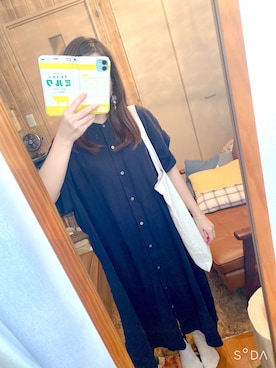 「IENA（イエナ）のアイテム（シャツワンピース）」を使った、mjmj1srxoxoさん（レディース・147cm）の秋コーディネート