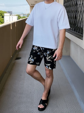 「SHAKA（シャカ）のアイテム（シューズ）」を使った、D.heyさん（メンズ・178cm）の夏コーディネート