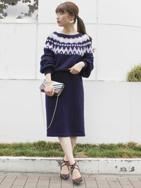 「MERCURYDUO（マーキュリーデュオ）のアイテム（パンプス）」を使った、尼子ゆいさん（レディース・158cm）の夏コーディネート