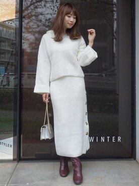 尼子ゆいさん（レディース・158cm）の冬コーディネート