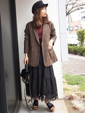 尼子ゆいさん（レディース・158cm）の秋コーディネート