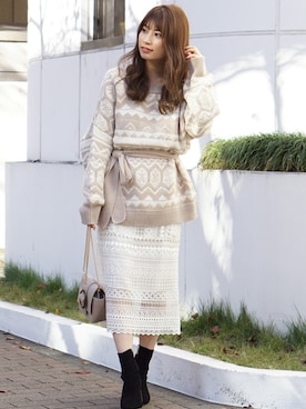 尼子ゆいさん（レディース・158cm）の冬コーディネート