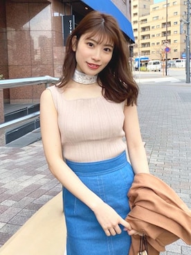 尼子ゆいさん（レディース・158cm）の春コーディネート