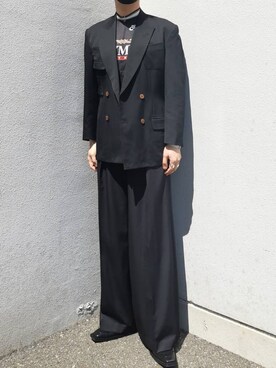 「sulvam」｜「アイテム（ジャケット/アウター）」を使った、ｾﾒﾝﾄさん（メンズ・189cm）の春コーディネート