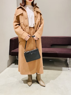 「JEANASIS（ジーナシス）のアイテム（リング）」を使った、AYAさん（レディース・158cm）の冬コーディネート